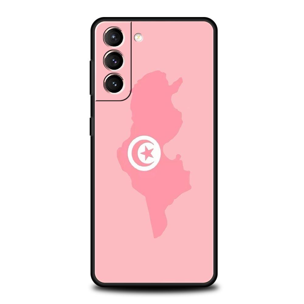 Soft TPU Phone Case For Samsung Galaxy S25 S24 S23 S22 S21 Ultra S20 FE 5G S10 S10E Plus Tunisia Passport Black Cover