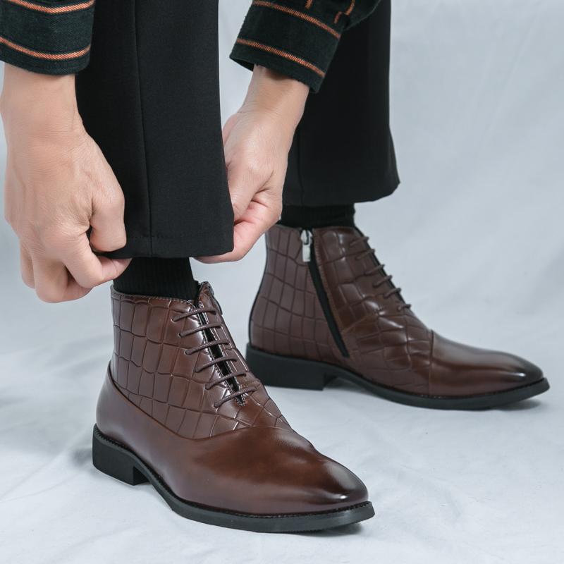 High Top Lederschuhe Lässige Businessschuhe für Herren Kleiderschuhe Tenis De Hombre Mokassins Mokasin Tenis Caballero Designer-Sneaker