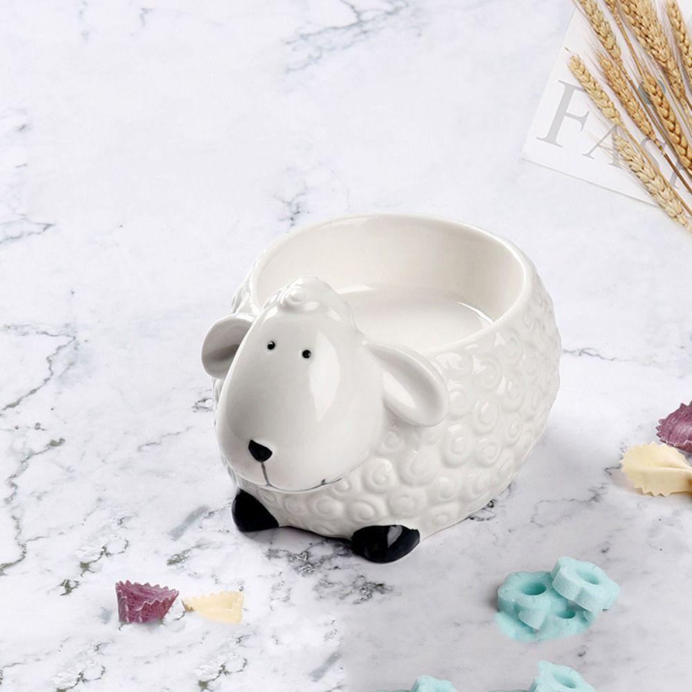 Heat-resistant Animal Ceramic Bowl Anti-slip Bottom Cute Appetizer Plates  New Year