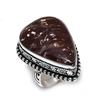 Poppy Jasper Gemstone 925 Steling Silver Jewelry Ring Size 8