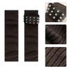 Gothic Punk Ribbed Knit Leg Warmer Sleeve with Metal Rivets Leather Belt Motorcycle Boot Covers Footless Socks for Women