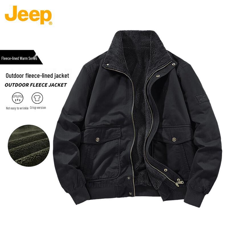 

JEEP Men s Autumn/Winter Fleece Lined Workwear Jacket L