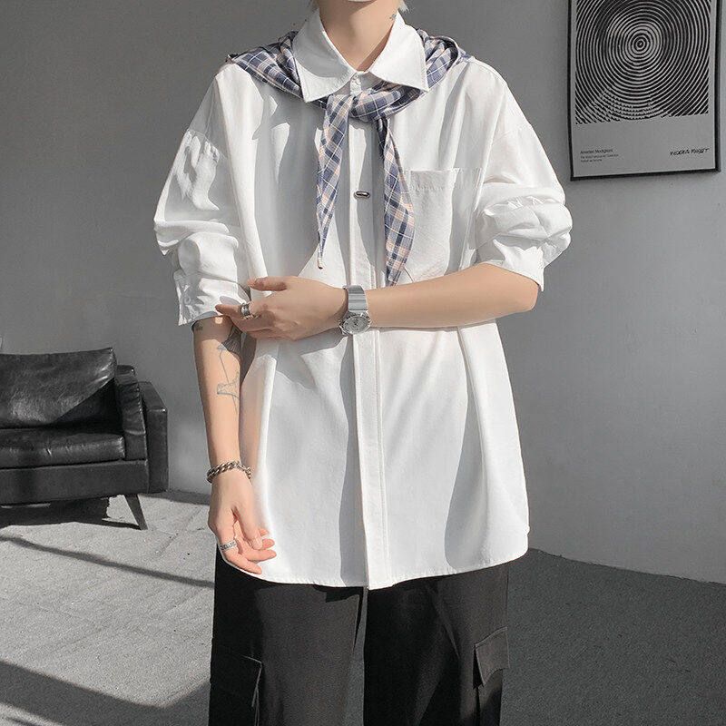 Fang Shaonan Men's Casual Large Size Long-Sleeved Shirt Sanbaistudio Spring New Loose Shirt
