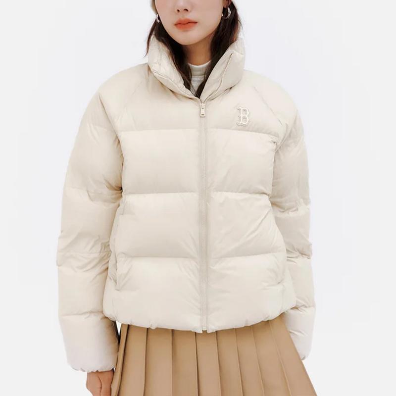 New MLB Down Jacket Women's Light Khaki 3FDJBO136-43BGL