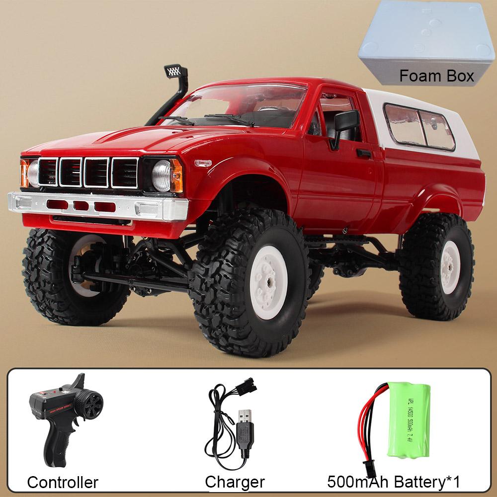 

WPL C24 1/16 4WD RC car 2.4G Full Proportional LED Lights Off-Road Pickup Truck RTR Electric RC Toy Gift for Boys Kids Adults