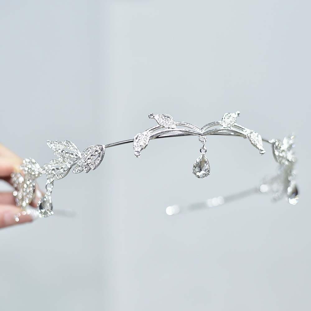Elegant Elf Rhinestone Headband Exquisite Bride Shiny Hair Hoop  Birthday Head Jewelry