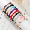 Fashion 8mm Natural Stone Bracelet, Tiger's Eye Stone Powder Crystal Versatile Beaded Bracelet.