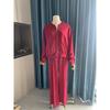 Spring Round Neck Fashionable Simple and Atmospheric Hoodie Jacket with Casual Straight Leg Pants
