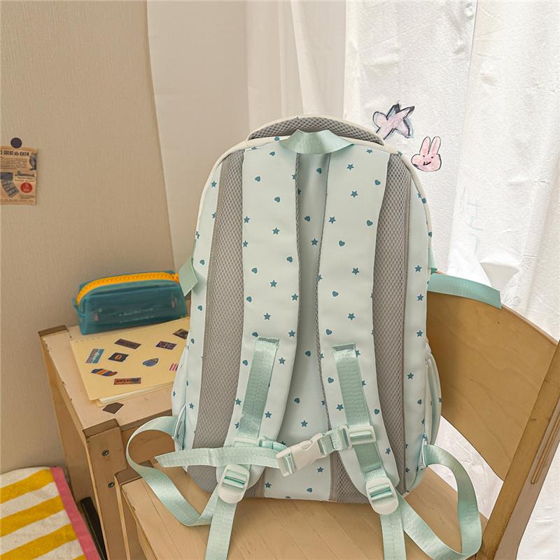 Star Backpack Middle School Students' Lightweight Schoolbag Women's Large Capacity Backpack