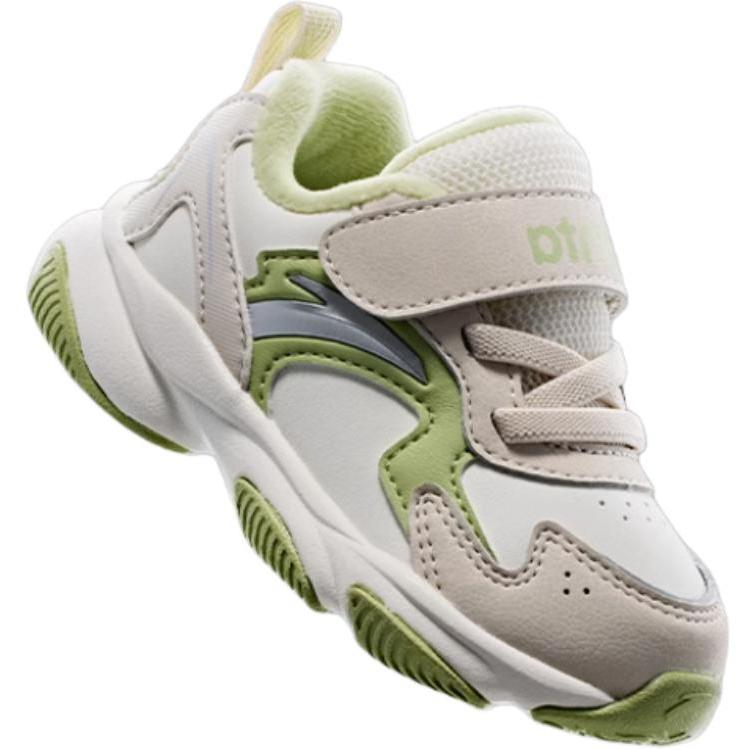 Anta Comfortable Versatile Non-Slip Low-Top Walking Shoes Baby shoes White Green A22440056-1