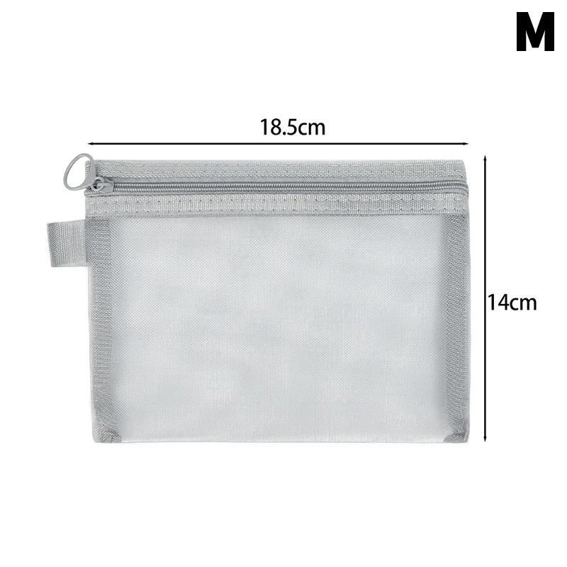 Mesh Travel Toiletry Bag - Transparent Cosmetic Pouch for Toiletries, Makeup & Organizing (Lightweight with Zipper)