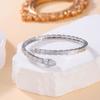 Head and tail snake bone bracelet with opening spring wristband for fashionable commuting