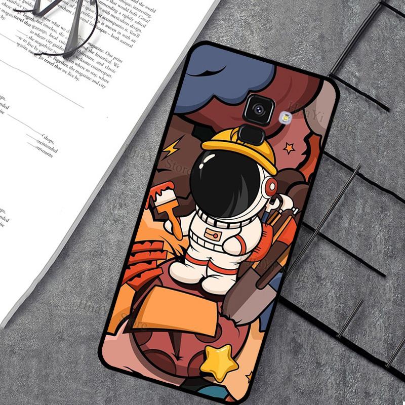 Space Aesthetic Spaceman Astronaut Phone Case For Samsung J7 J5 J3 J1 2016 A3 A5 2017 J4 J6 Plus J8 A7 A8 A9 2018 Case Cover