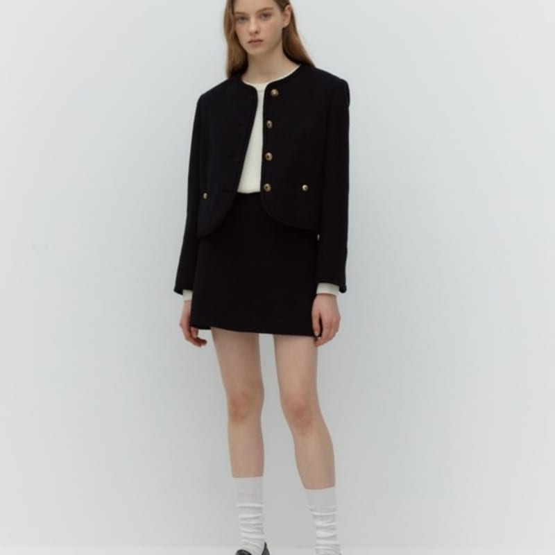 DEPOUND cotton rib knee socks - off white