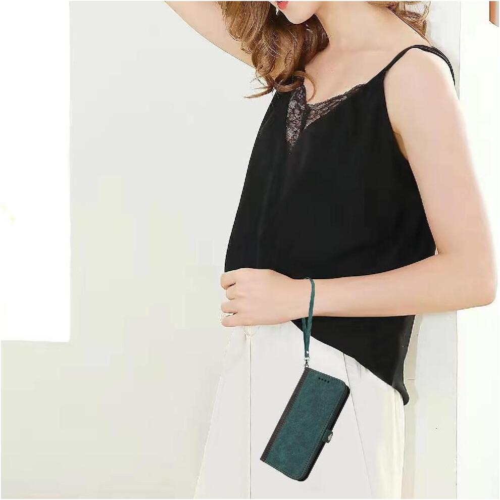 (Green) Case for Xiaomi Redmi Note 14 Pro 4g with Card Slot Stand Flip Folio Book Kickstand Protective Wallet Pu Leather Magnetic Closure