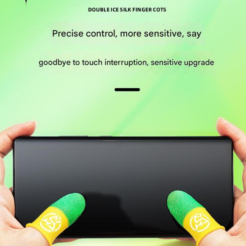 Glow In The Dark Gaming Finger Sleeves Conductive Fiber Double Tone Design For Enhancing Night Play And Precise Touch Display Control