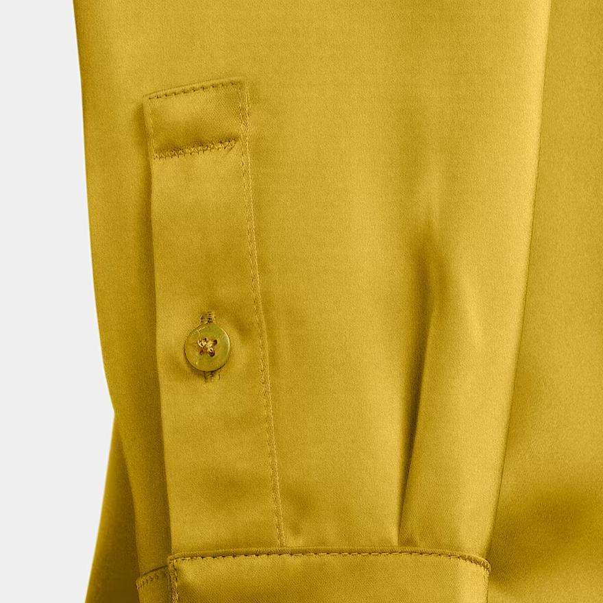 Nike Sportswear Shirts Women's Peat Moss Yellow/Black Lapel Moderate IM0576-322