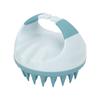 Hair Massager Soft Silicone Waterproof Manual Hair Massage Scalp Cleaning Anti Dandruff Shampoo Brush Green