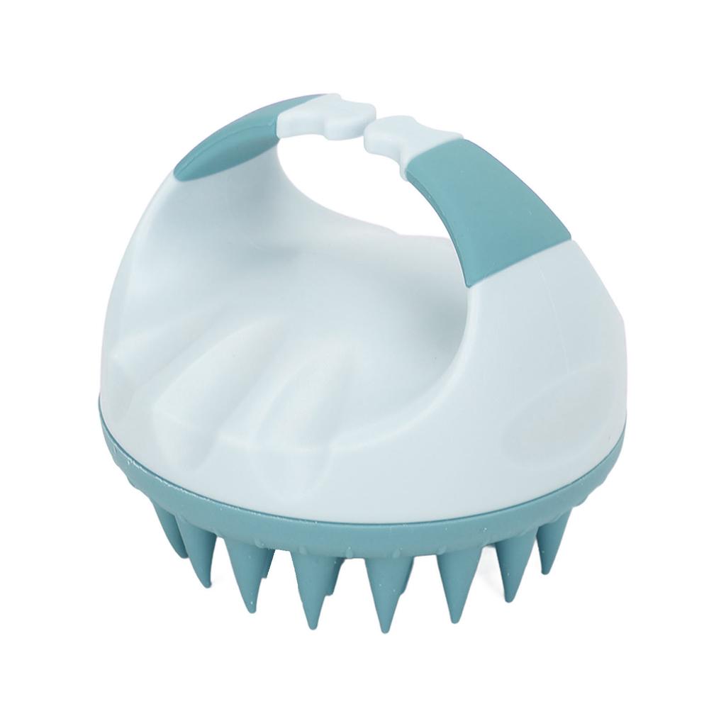Hair Massager Soft Silicone Waterproof Manual Hair Massage Scalp Cleaning Anti Dandruff Shampoo Brush Green