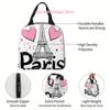 1pc, Love for Paris, Eiffel Tower Art. Printed Thermal Bag, Insulation Bag, Insulated Bag. Not for Food Contact. Suitable for Ho