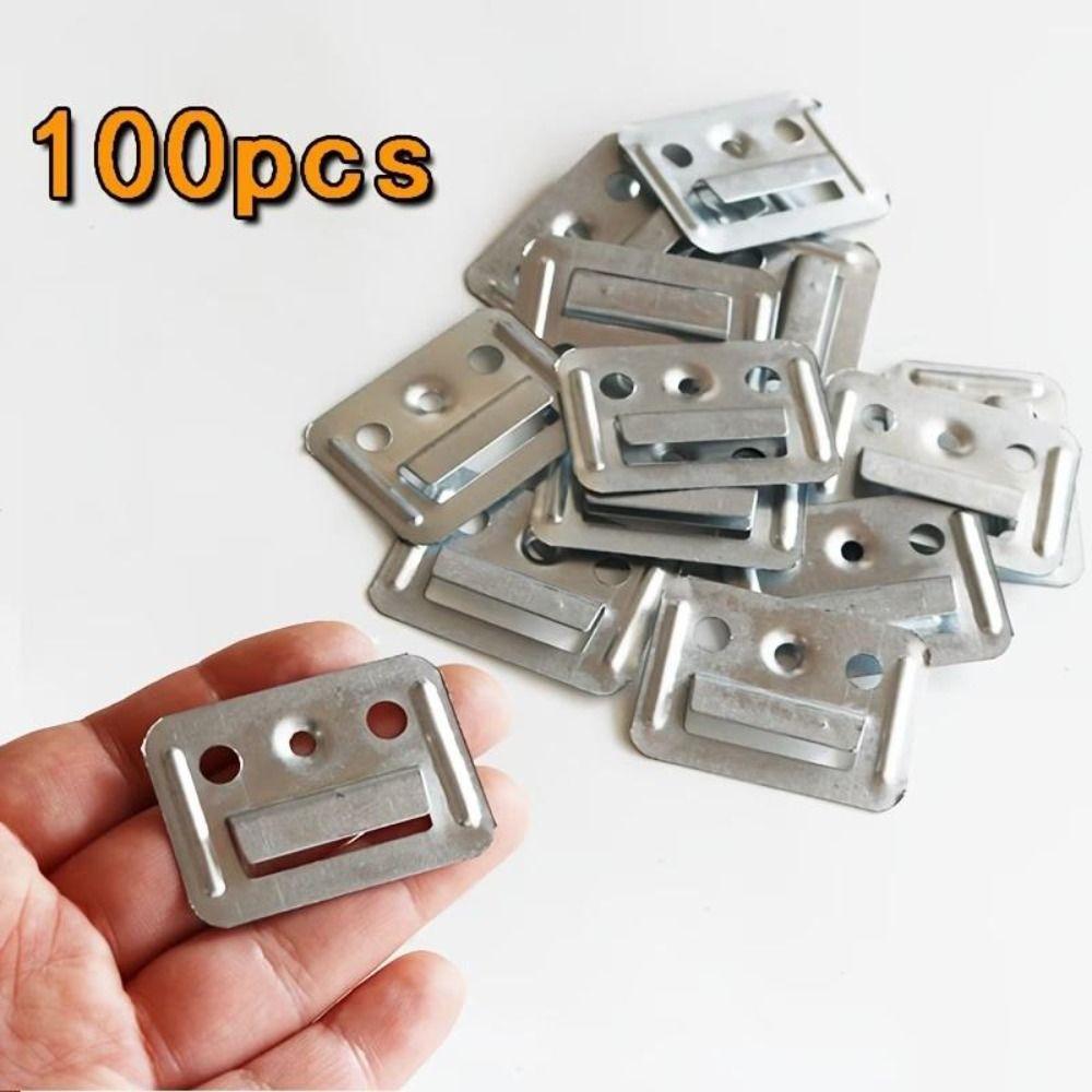 100Pcs Rust Resistant Wall Panel Buckles Wall Panel Fixing Clamps  Photo Frame Hanging