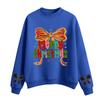 Women's Fashion Casual Round Neck Long Sleeve Christmas Printed Sweatshirt