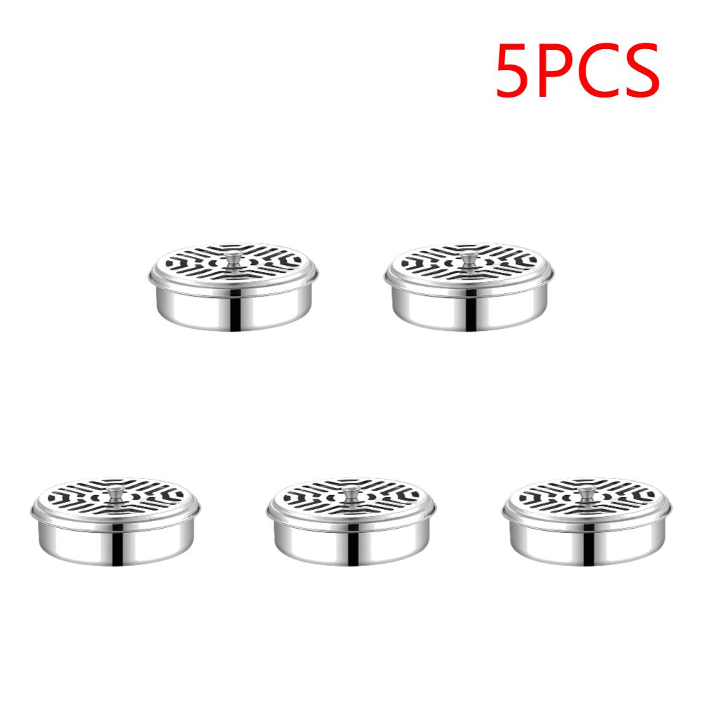 Mosquito Spiral Holder Box Stainless Steel Anti Mosquito Spiral Box with Lid Mosquito Coil Burner for Living Room Bedroom