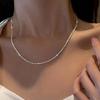 Gargantilla de estrella brillante, collar de cadena de clavícula con collar ligero brillante para mujeres y niñas, regalos de joyería