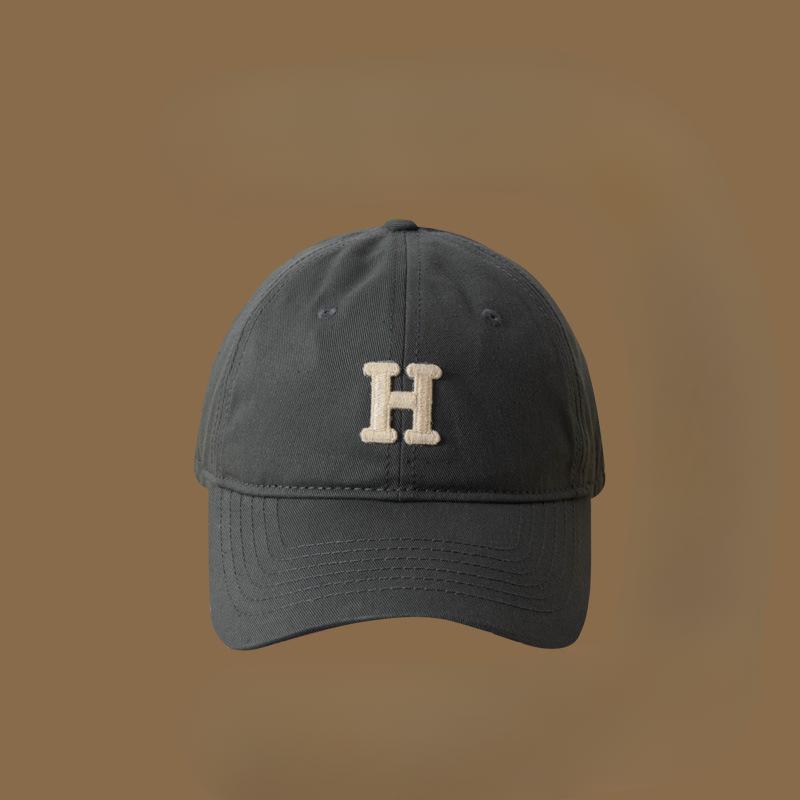 Letter Baseball Cap Men and Women Big Face Soft Top Couple Sports Hat Korean Style Versatile Baseball Cap