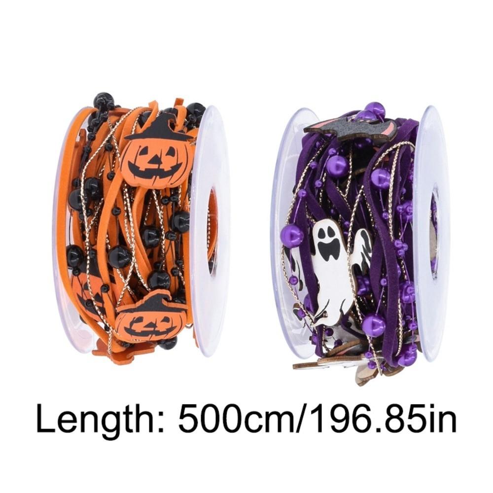 Ghost Halloween Packaging Gift Box Ribbon Beads DIY Ribbon Strips  Party Decor