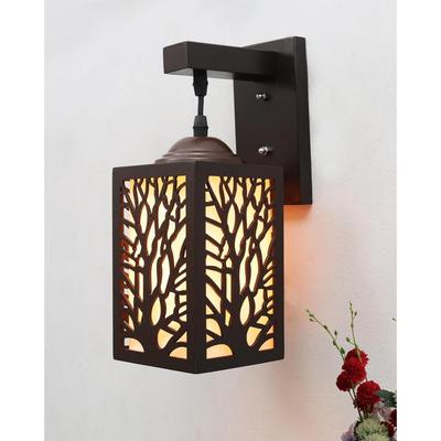 Metal Walllamps (Floral Coffee Brown)