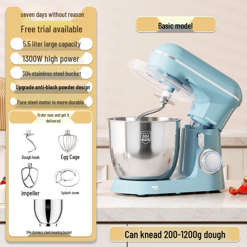 Multi-Functional Kitchen Dough Mixer with Timer & Fermentation