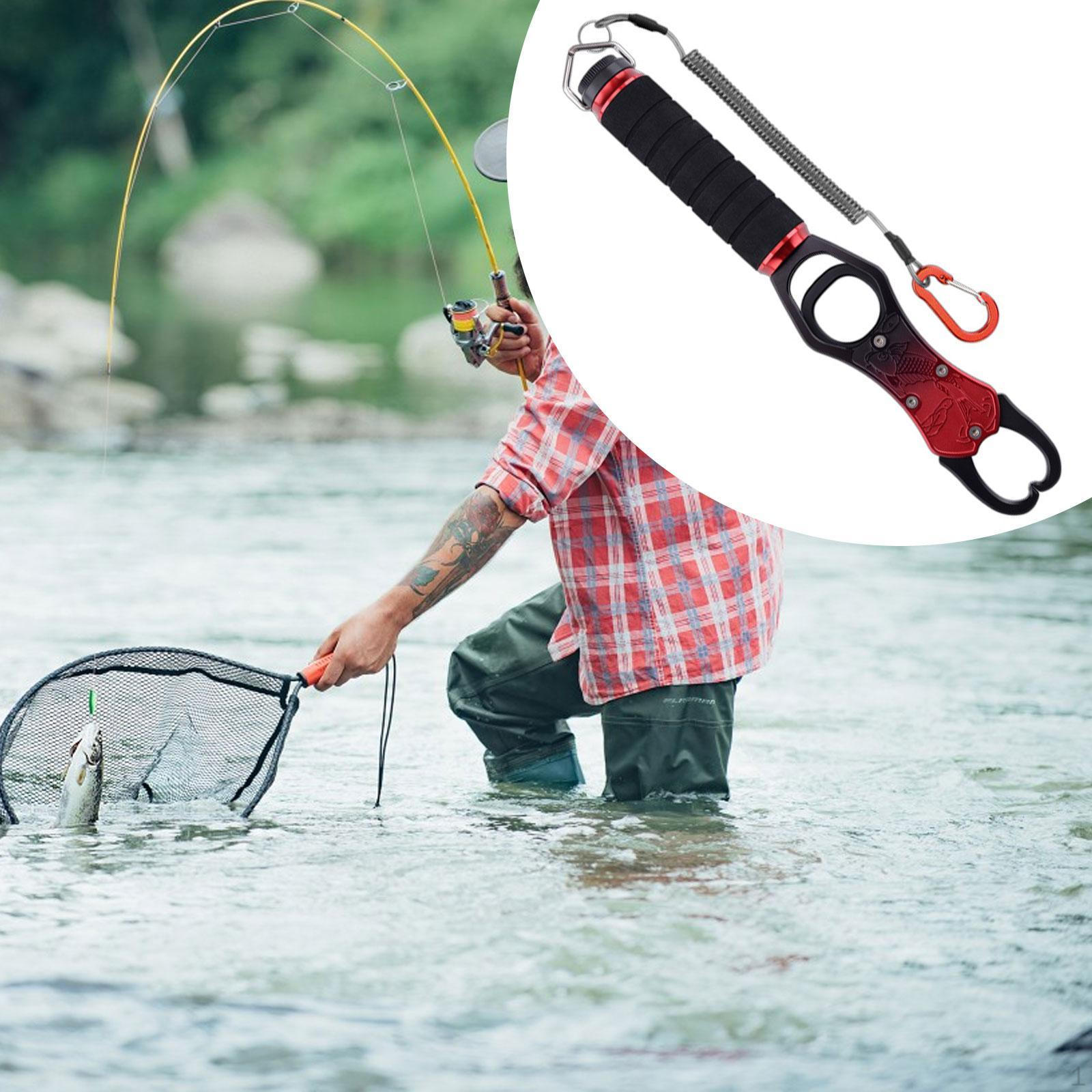 

Держатель захвата для рыбы со шкалой, тяжелые плоскогубцы, легкий подарочный инвентарь для рыбалки красный