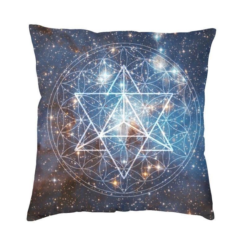 Спальня Гостиная Диван Геометрическая Мандала Наволочка Наволочка Сакральная Геометрия Цветок Жизни Плед 16x16Inch