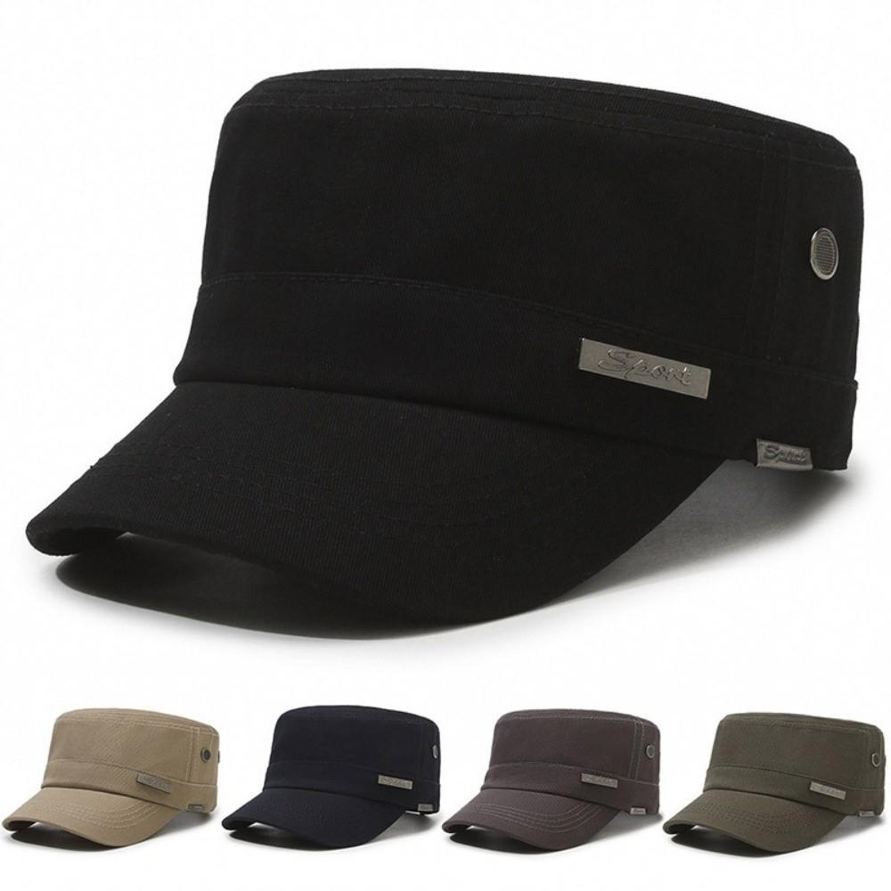 Adjustable Cadet Hat Cotton Flat Top Hats Fashion Sun Hat Fishing