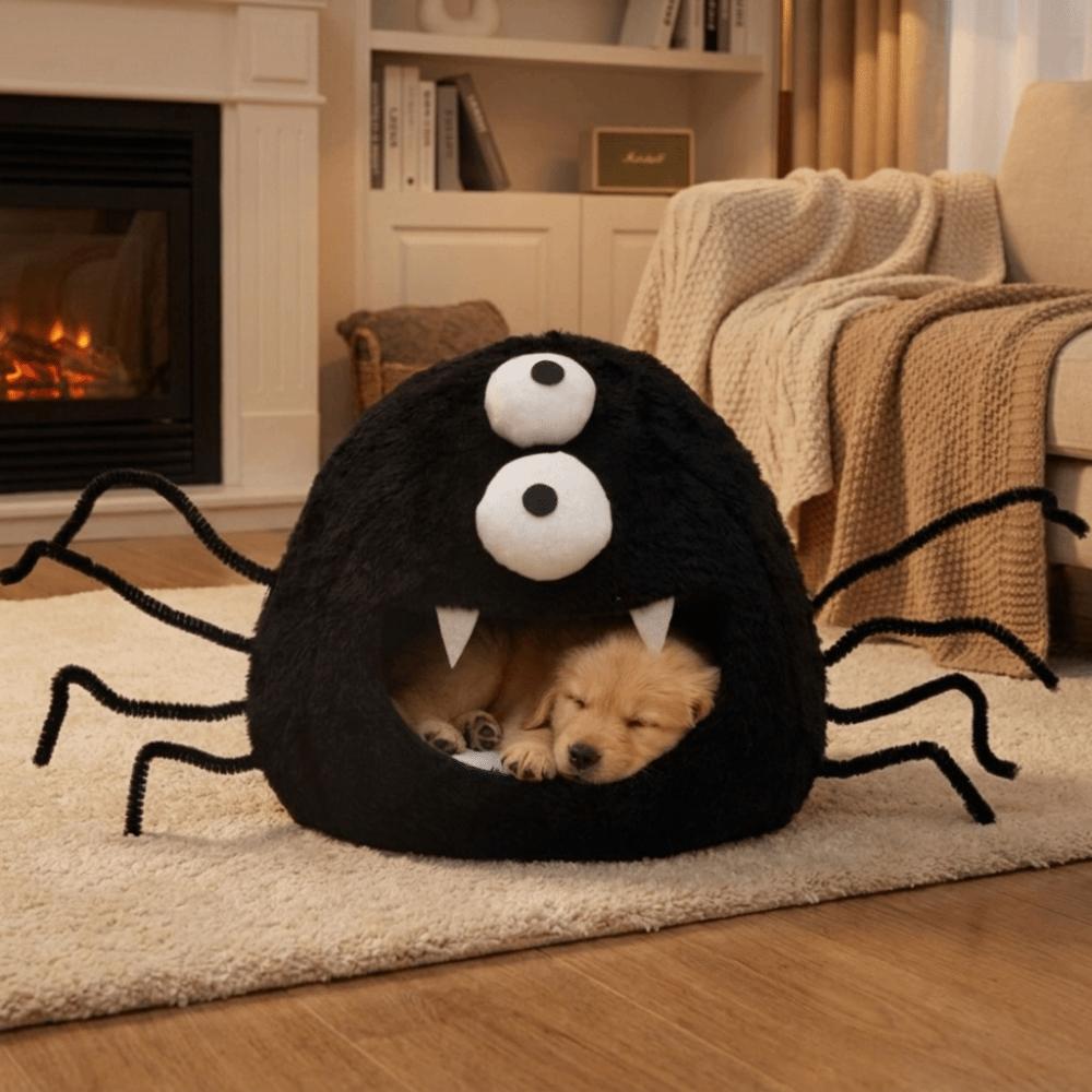 Semi-Enclosed Spider Shaped Pet Cotton Nest Warm Squirrel Villa  Autumn Winter Season