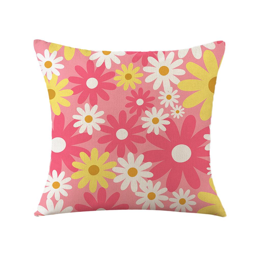 Spring Pillow, Daisy Pillowcase, New Printed Pillow, Office Sofa Pillowcase