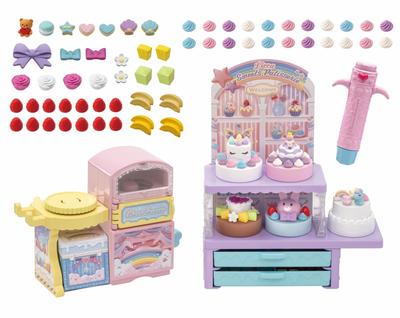 TAKARA TOMY Plastic Yumedeco Pastry Chef Pom Pom Whip Dress Up Play House Toy Ages Licca-chan 3+