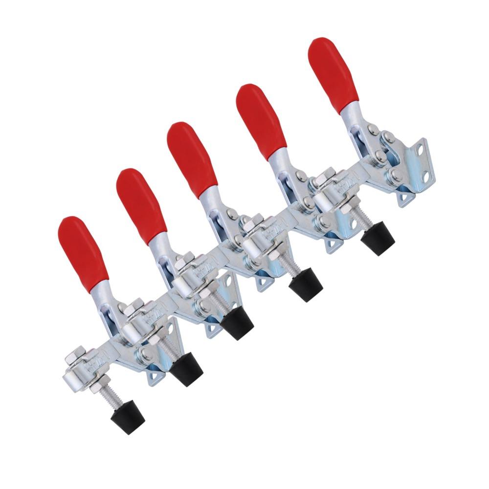5pcs 227Kg Holding Capacity Toggle Clamps GH-225-D Horizontal Action Fixture Clamps Quick Release Mechanism Quick Release Clamps