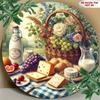 1PC Tin Sign Food Wine Basket Poster Metal Painting Wall Art Home Decor