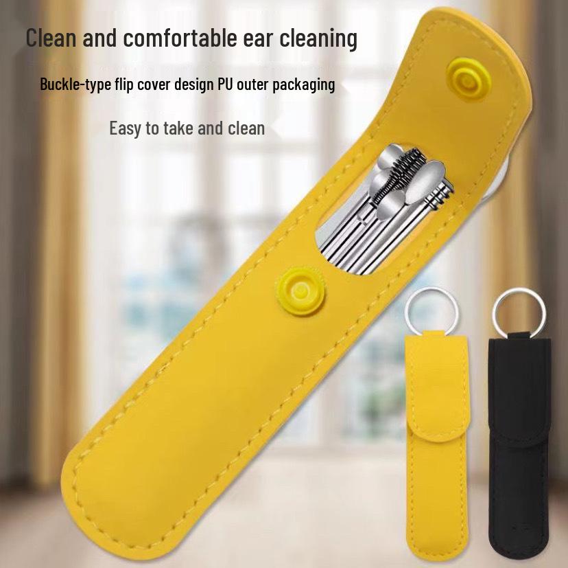 6-Piece Stainless Steel Ear Cleaning Tool Set for Adults and Children
