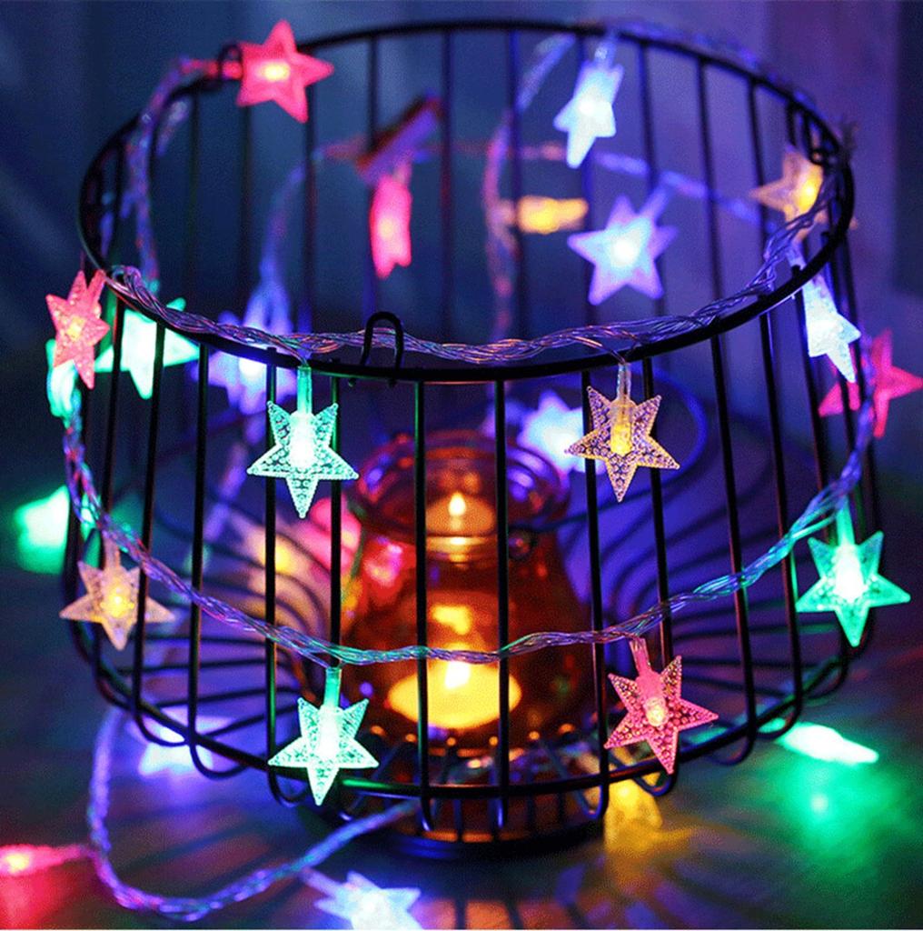 Star Shape String Lights Party Wedding Christmas Room Curtain Light Decoration