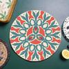 3PCS Rubber Mandala Coaster Cup Pad Cup Mat Table Pad Placemat  Kitchen