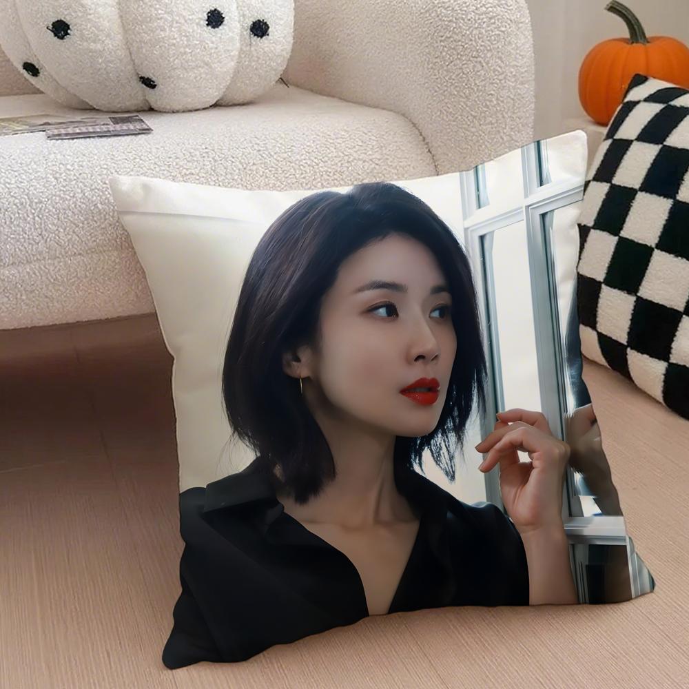 Actor Elegant LLee Bo Young Cushion Cover Throw Pillow Cover Hidden Button Durable Polyester Chair Cushion