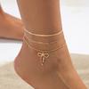 Ingemark Boho Summer Beach Thin Chain Anklets for Women New Trend Vacation Simple Bowknot Ankle Chains Barefoot Foot Jewelry