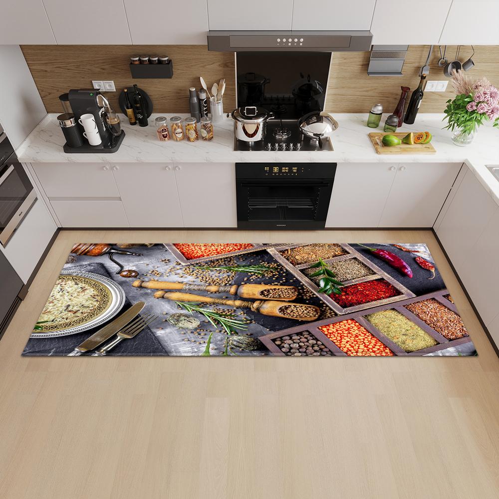 Kitchen Mat Entrance Door Mat Living Room Bedroom Long Carpet Corridor Non-slip Floor Children's Carpet