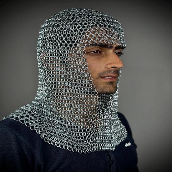 Head Chainmail Armor Medieval Knight Costume Chainmail Armor Costume Best Gift for Him
