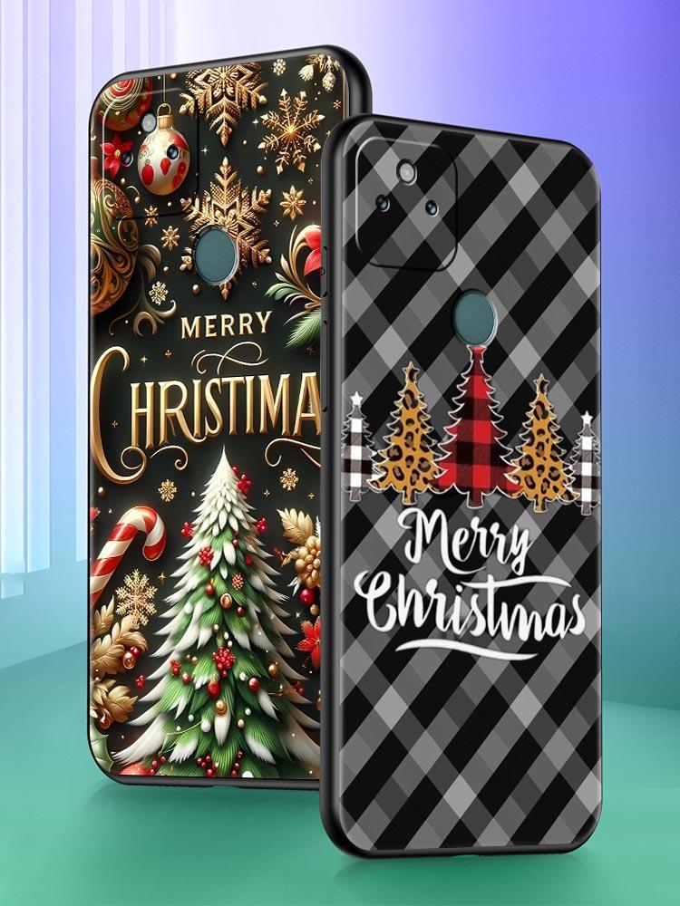 Merry Christmas Phone Case Cover for Google Pixel 10 9 8 7 6 9A 8A 7A 6A Pro Shockproof Soft TPU 9 Pro XL Shell Capas Fundas Bag