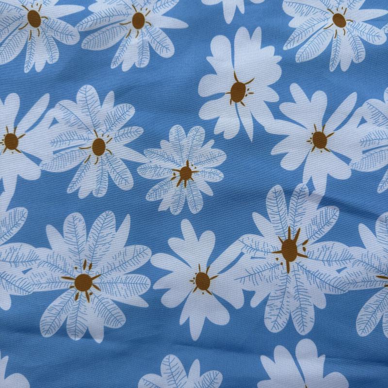 Peach Skin Hawaiian Print Polyester Pet Clothing & Beach Pants Fabric