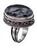Snowflake Obsidian Natural Gemstone Antique Ring US Size-7.75 R 4424